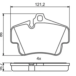 Zestaw klocków hamulcowych, hamulce tarczowe BOSCH 0 986 494 699 Nowy