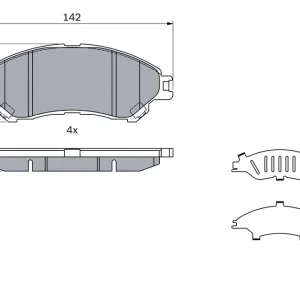 Zestaw klocków hamulcowych, hamulce tarczowe BOSCH 0 986 494 742 Bezpieczna płatność