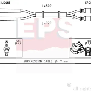 Taniej Zestaw przewodów zapłonowych EPS 1.500.432