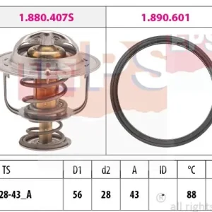 Termostat, płyn chłodzący EPS 1.880.408 Dostępne od ręki