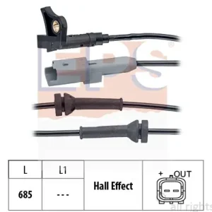 Czujnik, prędkość obrotowa koła EPS 1.960.035 Do wyczerpania zapasów