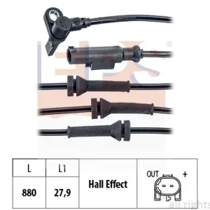 Czujnik, prędkość obrotowa koła EPS 1.960.163 Super okazja