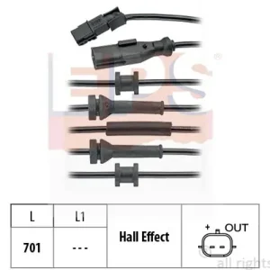Czujnik, prędkość obrotowa koła EPS 1.960.169 Popularny