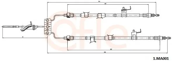 Cięgło, hamulec postojowy COFLE 1.MA001 Darmowa dostawa