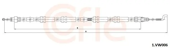 Cięgło, hamulec postojowy COFLE 1.VK006 Wyjątkowa oferta