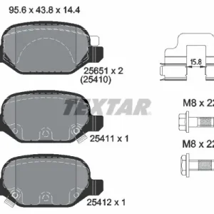 Darmowy zwrot Zestaw klocków hamulcowych, hamulce tarczowe TEXTAR 2541001