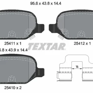 Zestaw klocków hamulcowych, hamulce tarczowe TEXTAR 2541101 Ostatnia szansa