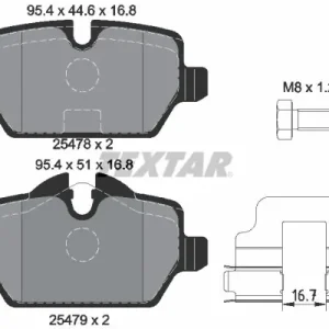 Tylko dziś Zestaw klocków hamulcowych, hamulce tarczowe TEXTAR 2547801