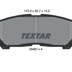 Zestaw klocków hamulcowych, hamulce tarczowe TEXTAR 2548101 Ograniczona ilość