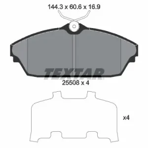 Okazja Zestaw klocków hamulcowych, hamulce tarczowe TEXTAR 2550801