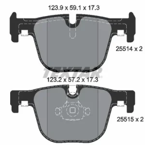 Łatwy zwrot Zestaw klocków hamulcowych, hamulce tarczowe TEXTAR 2551401