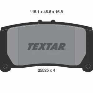 Zestaw klocków hamulcowych, hamulce tarczowe TEXTAR 2552501 Sprawdź teraz