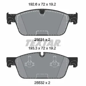 Bezpieczne zakupy Zestaw klocków hamulcowych, hamulce tarczowe TEXTAR 2553101
