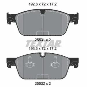 Obniżka ceny Zestaw klocków hamulcowych, hamulce tarczowe TEXTAR 2553103