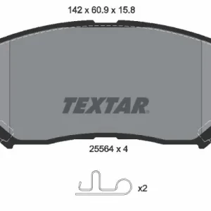 Nie przegap Zestaw klocków hamulcowych, hamulce tarczowe TEXTAR 2556401
