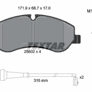 Tylko dziś Zestaw klocków hamulcowych, hamulce tarczowe TEXTAR 2560201