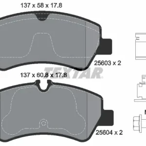 Zestaw klocków hamulcowych, hamulce tarczowe TEXTAR 2560301 Bezpieczna płatność