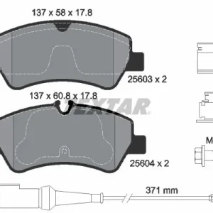 Zestaw klocków hamulcowych, hamulce tarczowe TEXTAR 2560303 Nie przegap