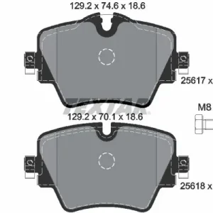 Zestaw klocków hamulcowych, hamulce tarczowe TEXTAR 2561701 Zamów teraz