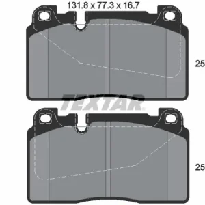 Zestaw klocków hamulcowych, hamulce tarczowe TEXTAR 2564301 Zamów teraz