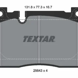 Zestaw klocków hamulcowych, hamulce tarczowe TEXTAR 2564305 Szybka wysyłka