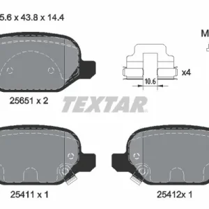 Zestaw klocków hamulcowych, hamulce tarczowe TEXTAR 2565101 Obniżka ceny