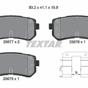 Zestaw klocków hamulcowych, hamulce tarczowe TEXTAR 2567701 Tylko dziś