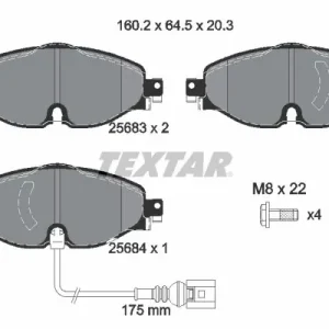 Oferta czasowa Zestaw klocków hamulcowych, hamulce tarczowe TEXTAR 2568301