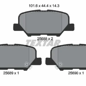 Zestaw klocków hamulcowych, hamulce tarczowe TEXTAR 2568801 Rabat