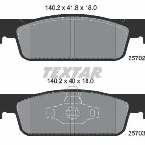 Zestaw klocków hamulcowych, hamulce tarczowe TEXTAR 2570201 Popularny