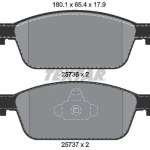 Zestaw klocków hamulcowych, hamulce tarczowe TEXTAR 2573601 Popularny