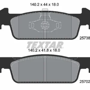Ograniczona ilość Zestaw klocków hamulcowych, hamulce tarczowe TEXTAR 2573801