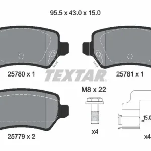 Nowy Zestaw klocków hamulcowych, hamulce tarczowe TEXTAR 2578001