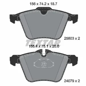 Zestaw klocków hamulcowych, hamulce tarczowe TEXTAR 2580301 Cena promocyjna