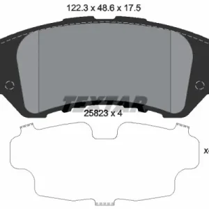 Zamów teraz Zestaw klocków hamulcowych, hamulce tarczowe TEXTAR 2582301