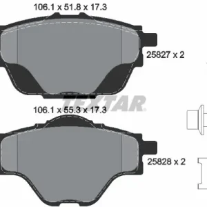 Nowy Zestaw klocków hamulcowych, hamulce tarczowe TEXTAR 2582701