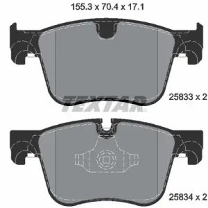 Zestaw klocków hamulcowych, hamulce tarczowe TEXTAR 2583301 Wysoka jakość