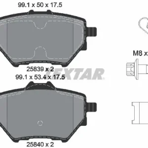 Bezpieczne zakupy Zestaw klocków hamulcowych, hamulce tarczowe TEXTAR 2583901