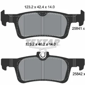 Dostępne od ręki Zestaw klocków hamulcowych, hamulce tarczowe TEXTAR 2584104