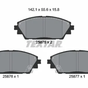 Zestaw klocków hamulcowych, hamulce tarczowe TEXTAR 2587501 Oferta