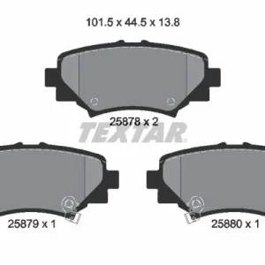 Ostatnie sztuki Zestaw klocków hamulcowych, hamulce tarczowe TEXTAR 2587801