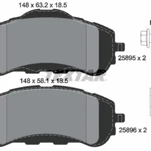 Zestaw klocków hamulcowych, hamulce tarczowe TEXTAR 2589501 Bezpieczne zakupy