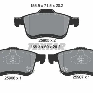 Do wyczerpania zapasów Zestaw klocków hamulcowych, hamulce tarczowe TEXTAR 2590501