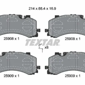 Okazja Zestaw klocków hamulcowych, hamulce tarczowe TEXTAR 2590801
