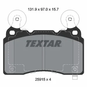 Niska cena Zestaw klocków hamulcowych, hamulce tarczowe TEXTAR 2591501