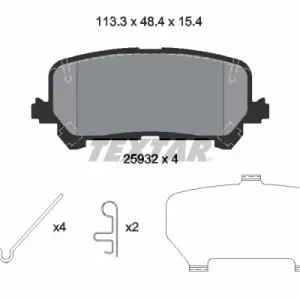 Zestaw klocków hamulcowych, hamulce tarczowe TEXTAR 2593201 Tylko do końca tygodnia