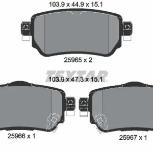 Zestaw klocków hamulcowych, hamulce tarczowe TEXTAR 2596501 Premium