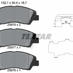 Kup online Zestaw klocków hamulcowych, hamulce tarczowe TEXTAR 2597601