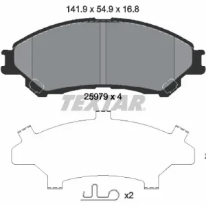 Zestaw klocków hamulcowych, hamulce tarczowe TEXTAR 2597901 Zniżka