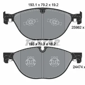 Do wyczerpania zapasów Zestaw klocków hamulcowych, hamulce tarczowe TEXTAR 2598201